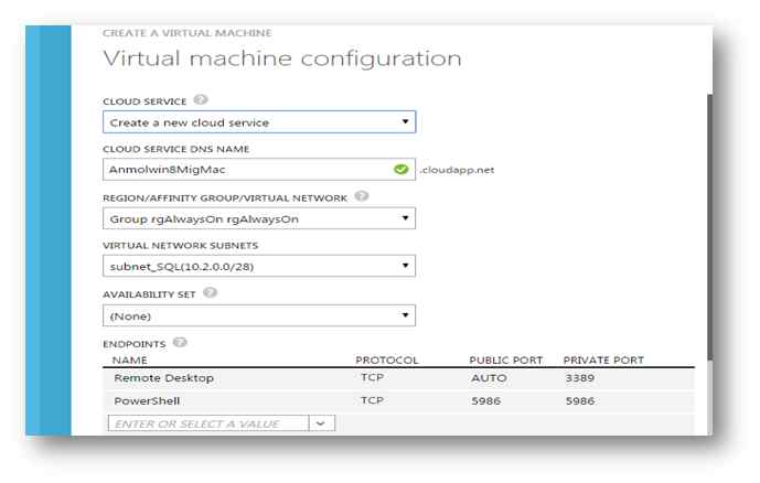 Virtual machine configuration